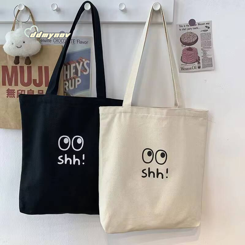 Simple Painting Large Capacity Canvas Handbag Daily Single Shoulder Bag ddmynov