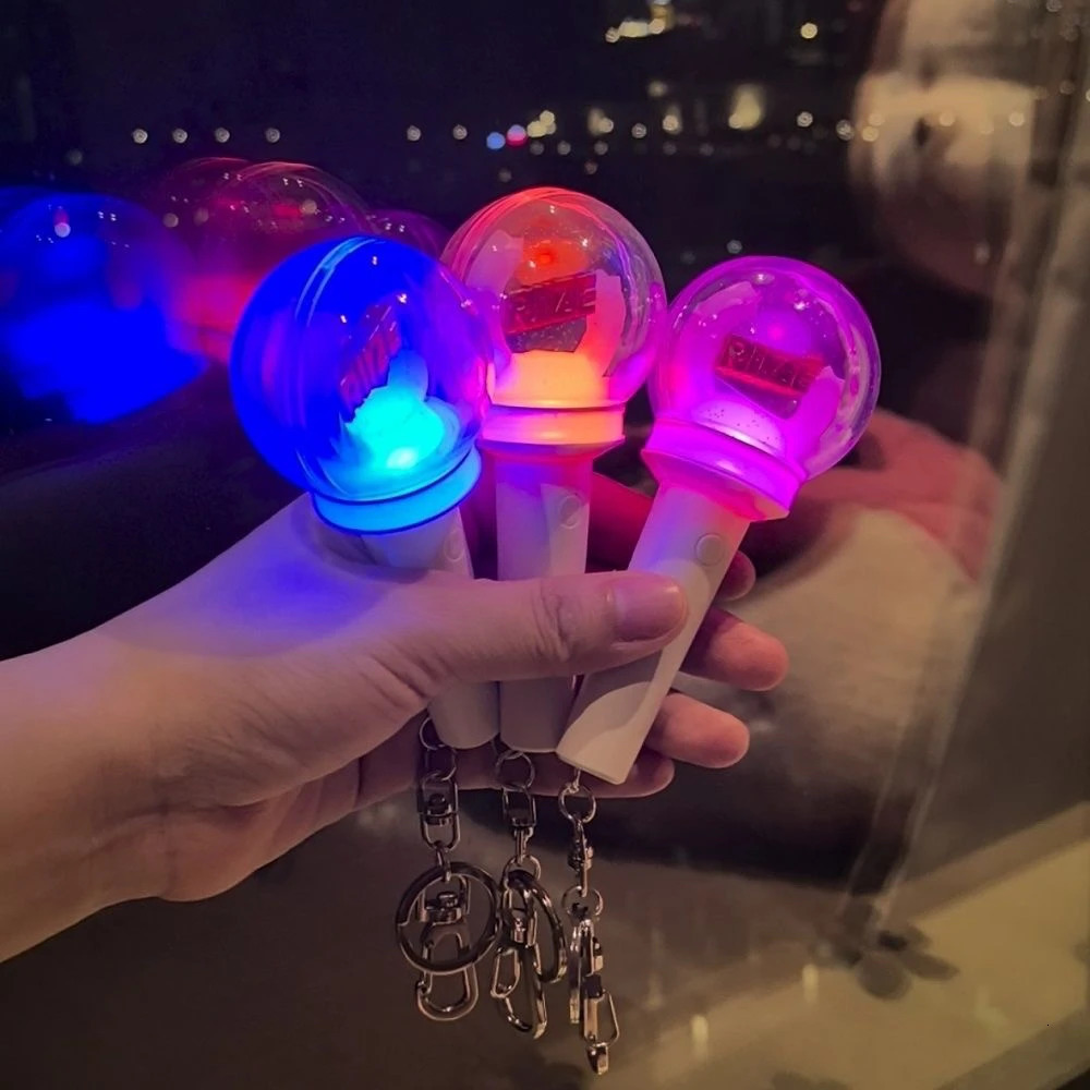 Kpop Support Sticks Mini Light Stick Aesthetic Keychains Electronic Lighting Idol Supporting Lamp Bag Pendant Keyring 250613