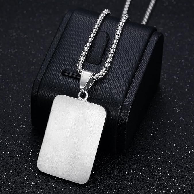 Stainless steel square dollar pendant necklace hip-hop style Bling necklace fake chain men's and women's