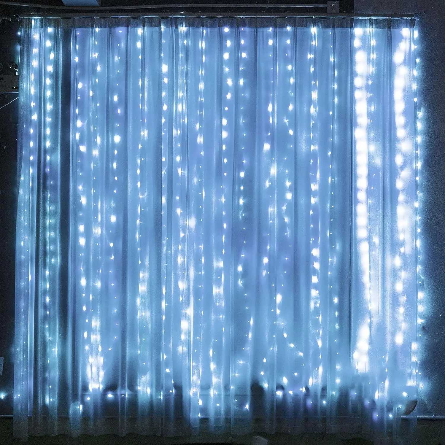 Fairy Curtain Lights USB Remote Control Waterproof LED String Lights for Bedroom Indoor Outdoor Wedding Christmas Party Decoration XJ250612
