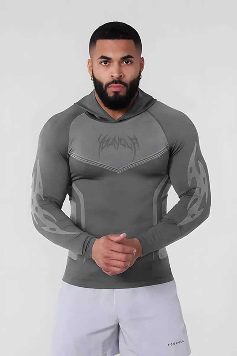 Warrior Tight Hoodie Jogger Gym Fitness Stretch Hoodie Training Coat Outerwear X250613