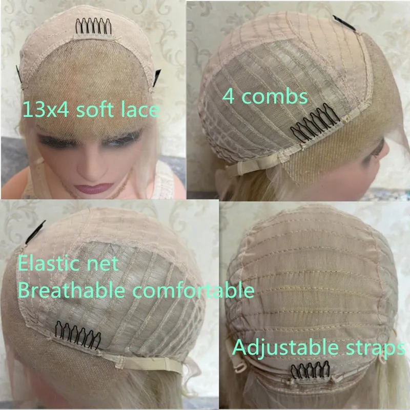 Lace Front Wig Human Hair 13x6 Blonde Human Hair Wigs 250% Density Body Wave Lace Front Wigs Human Hair Pre Plucked 26 Inch Synthetic