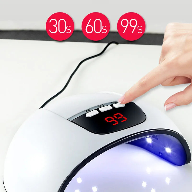 YIKOOLIN UV Lamp With 3 Timers And LED Display Perfect For Nail Polish Polishing And Drying - USB Interface For Convenient Use 250613