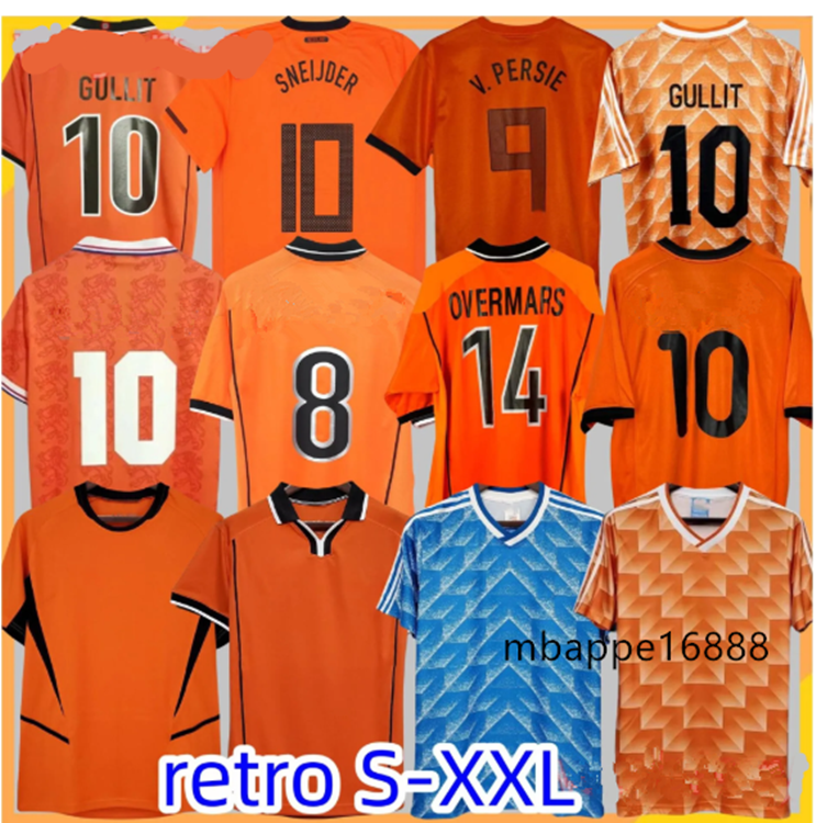 1988 Netherlands Retro Soccer Jerseys Van Basten SNEIJDER 1974 1984 1997 1998 1994 2002 96 97 98 02 Gullit Rijkaard DAVIDS football shirt kids kit Seedorf
