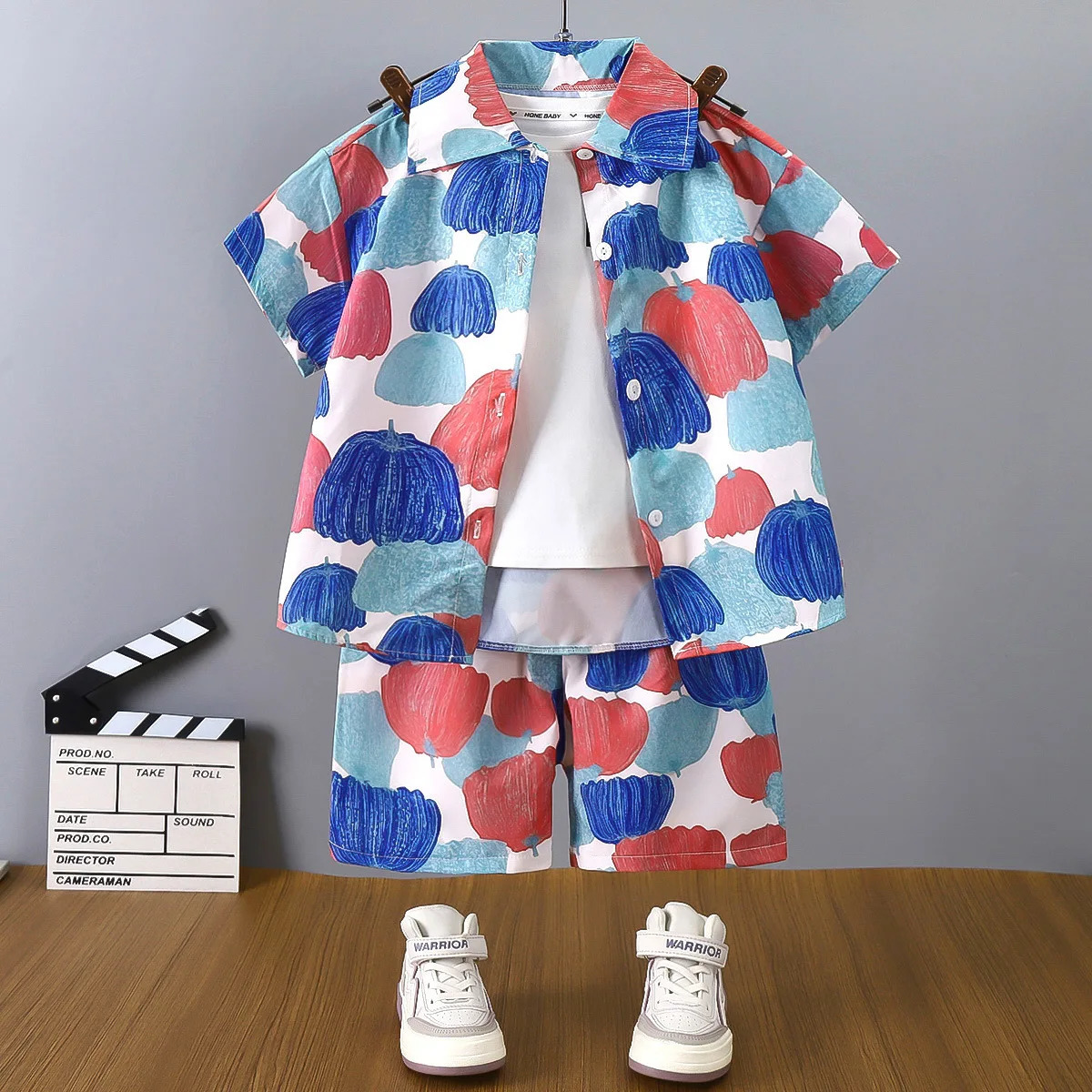 Summer Babys Boys Clothes Set Children Boys Cartoon T-shirts Shorts 2PCS Beach Outfits Kids Boys Tracksuits Vacation Suits 250613