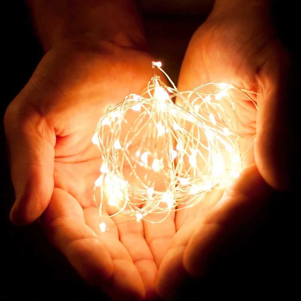 30Meter USB LED String Lights Copper Silver Wire Garland Light Waterproof Fairy Lights For Christmas Wedding Party DecorationXJ250612