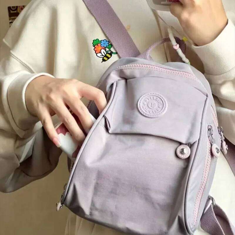 Mini Backpack Oxford Cloth Solid Color Backpacks Women Waterproof Fashion Versatile Canvas Package Student Class Vacation Bags