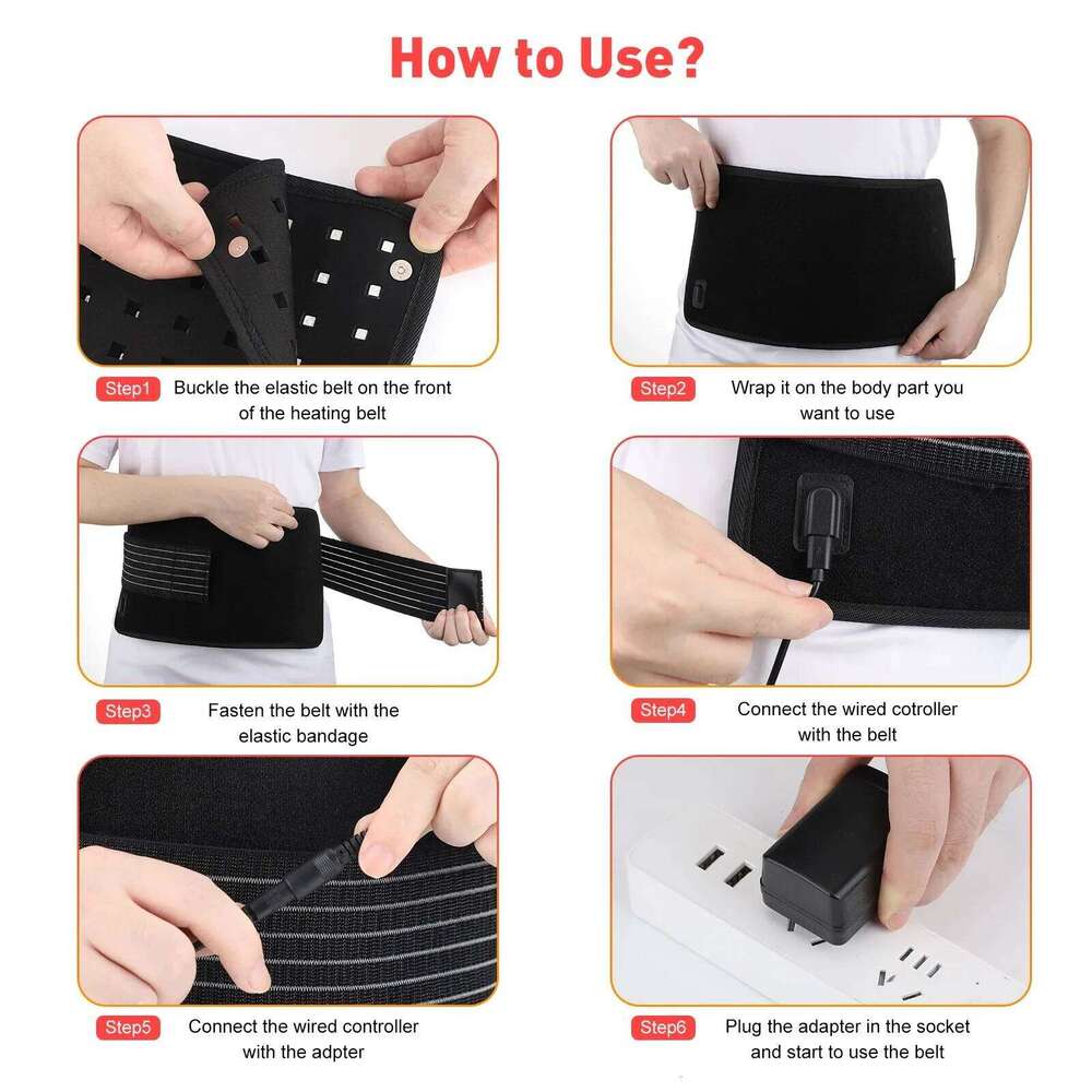 660Nm&850Nm Red Light Therapy Belt With Dual Wavelength Portable Infrared Pad For Body Care Back