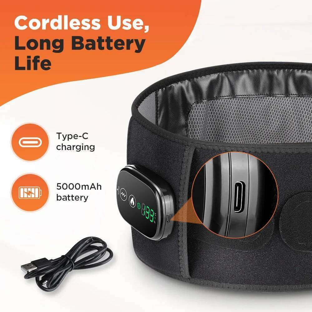 Electric Heating Waist Massager,Vibration Hot Compress Massage Belt,Lumbar Decompression Brace,Lower Back Support,Muscle Relax