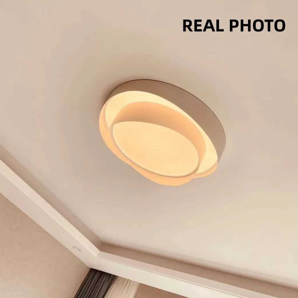 Modern Pure White LED Ceiling Light Nordic Minimalism Lustre Luminarias Bedroom Ceiling Mounted Lamp New Cream Style Indoor LampXJ2500613