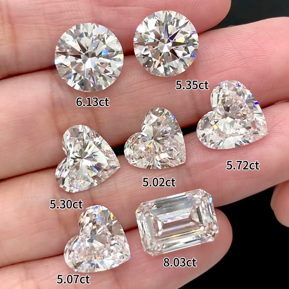 Messi Jewelry Hot Sell IGI GIA Certified Round Brilliant Cut Lab Diamond 1CT 2CT 3CT DEF VVS Lab Created HPHT CVD Lab Grown Diamond