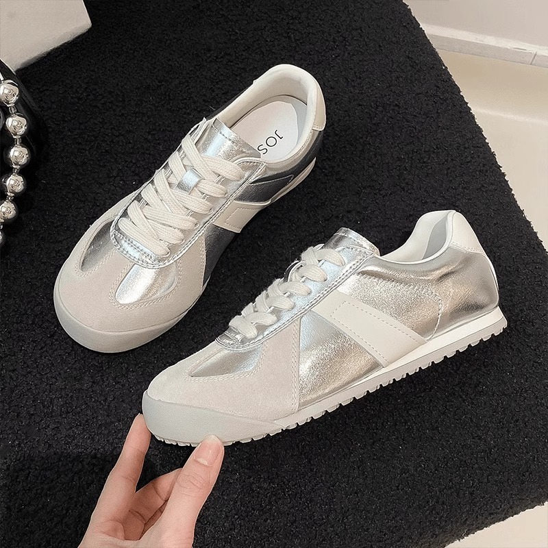 Ddmysports Silver German Training For Women New Autumn Winter Lightweight Soft Sole Casual Versatile Flat S Shoes Outdoor Shoes