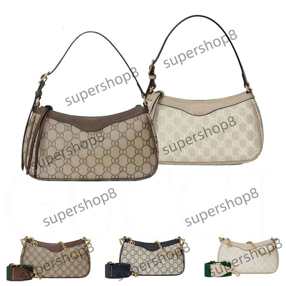 Ophidia Designer Casual Handbag Spacious Armpit Top Quality Fashion Shoulder Bag Advanced Leather Zipper Closure with Adjustable Crossbody Strap Brown