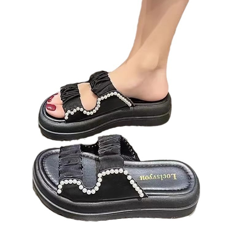 Ddmysports Versatile Thick Soled For Women Summer Outdoor New Fashion Fairy Style Roman Soft Beach Sandals With Height Increase Outdoor Shoes