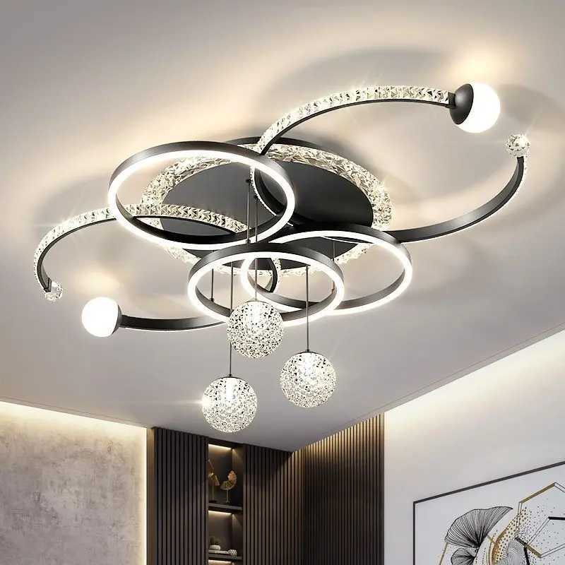 ordic Circle Living Room LED Chandeliers For Kitchen Restaurant Hanging Lamp Modern Intelligent Decoration Ceiling Pendant LampsXJ2500613