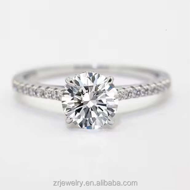 VVS 14K Solid Gold E Color Lab Grown Diamond Engagement Ring Jewelry White Gold IGI Women 1ct Engagement Ring