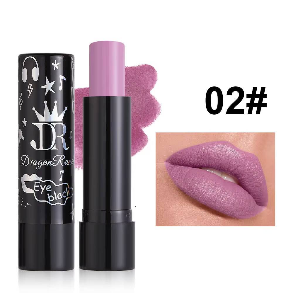 12 Colors Waterproof Velvet Matte Black White Lasting Pigment blue Green Purple Lipstick Christmas Halloween Lip Makeup happy