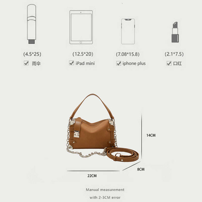 Crossbody Autumn Handbag Casual Simple Chain Fashionable Elegant High-End Punk Bag For Women