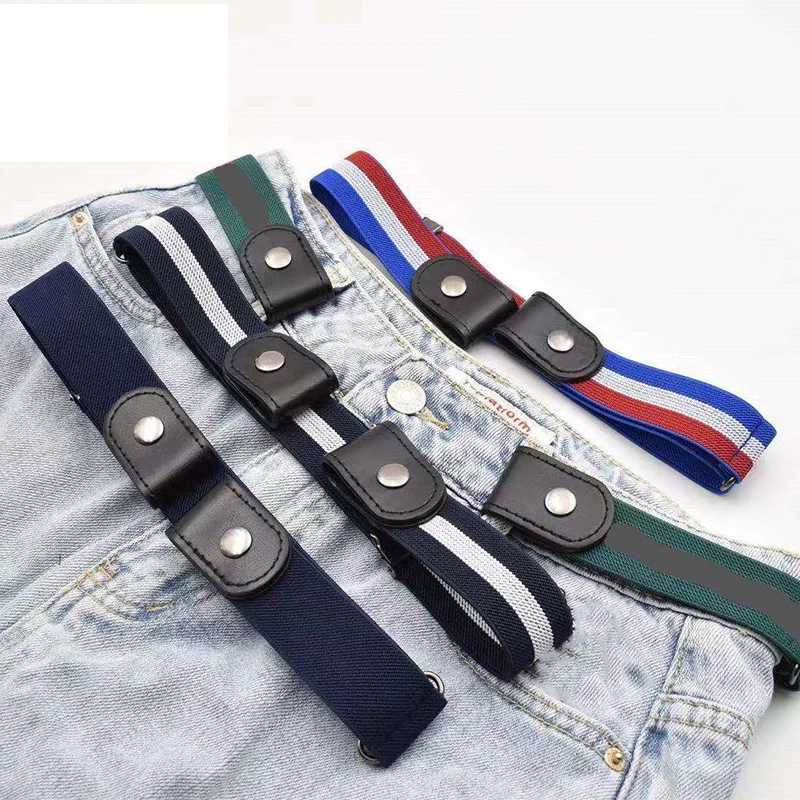 2024 Hot Mens and Womens Invisible Belt Without Buckle Seamless Lazy Belt Wild Elastic Jeans Belt Decoration Ins Style X250614