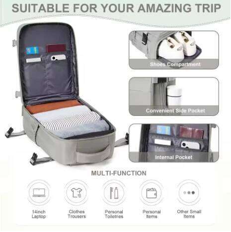 Men's Business Laptop Large Capacity Expansion Hiking Cabin Airplane Travel Backpack 40X20x25 Women's Bag Wate