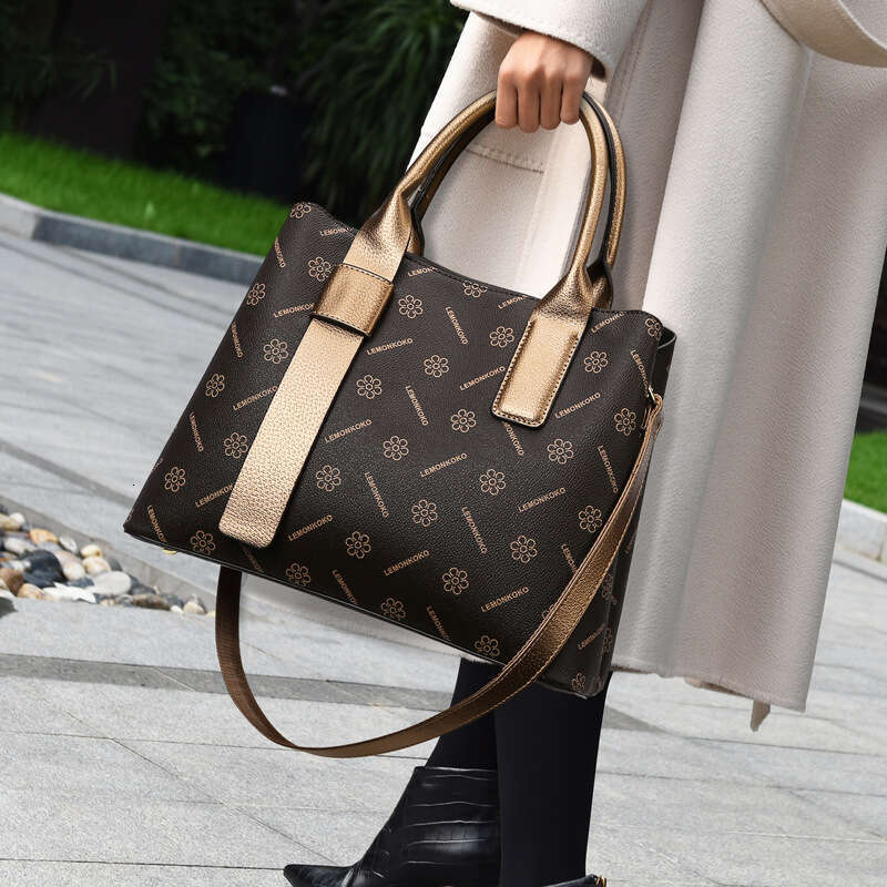 Handbag New Style High-End Vintage Floral Large Capacity Tote Single Shoulder Crossbody Bag For Women
