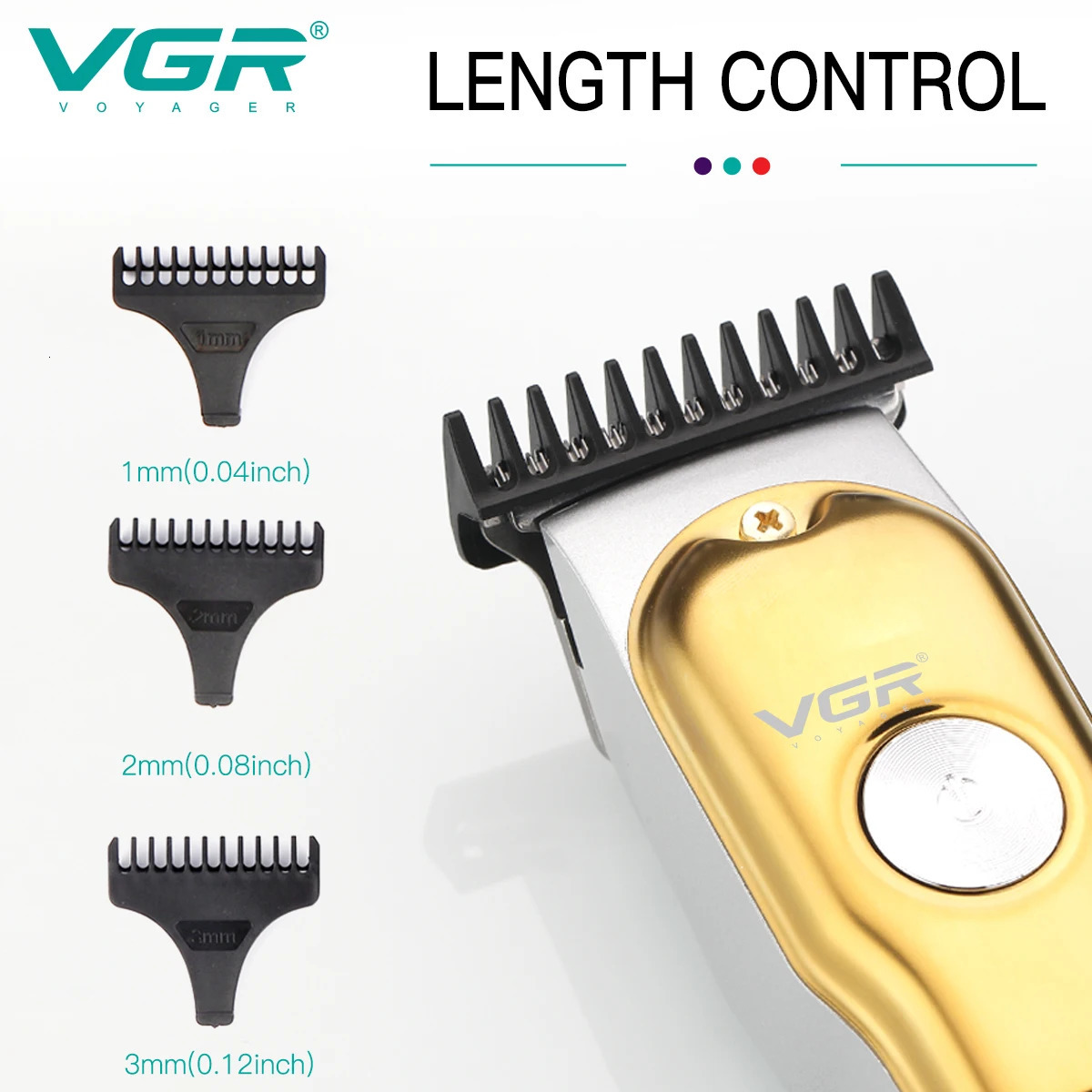VGR Hair Clipper Mini Hair Trimmer Professional Beard Trimmer Rechargeable Cordless Electric T-Blade Zero Cutting Machine V-290 250612