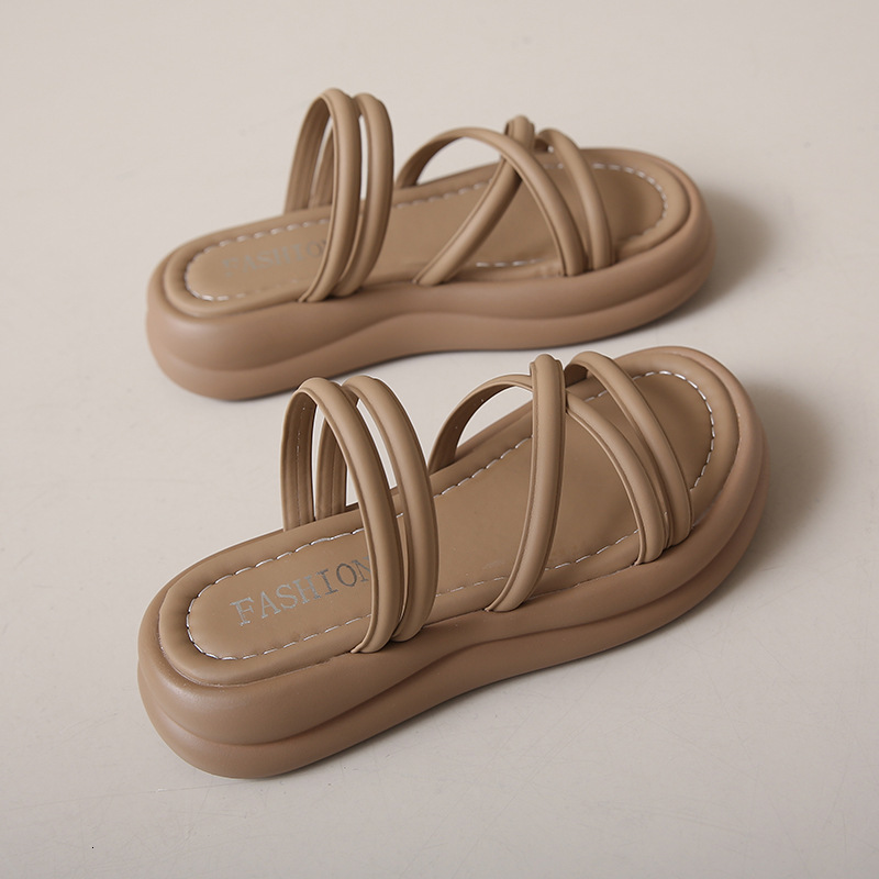 Ddmyoutdoor Thick Soled Women Summer Outdoor Wear New Two Way Fairy Style Suitable For Dresses Maternity Beach Sandals Outdoor Shoes