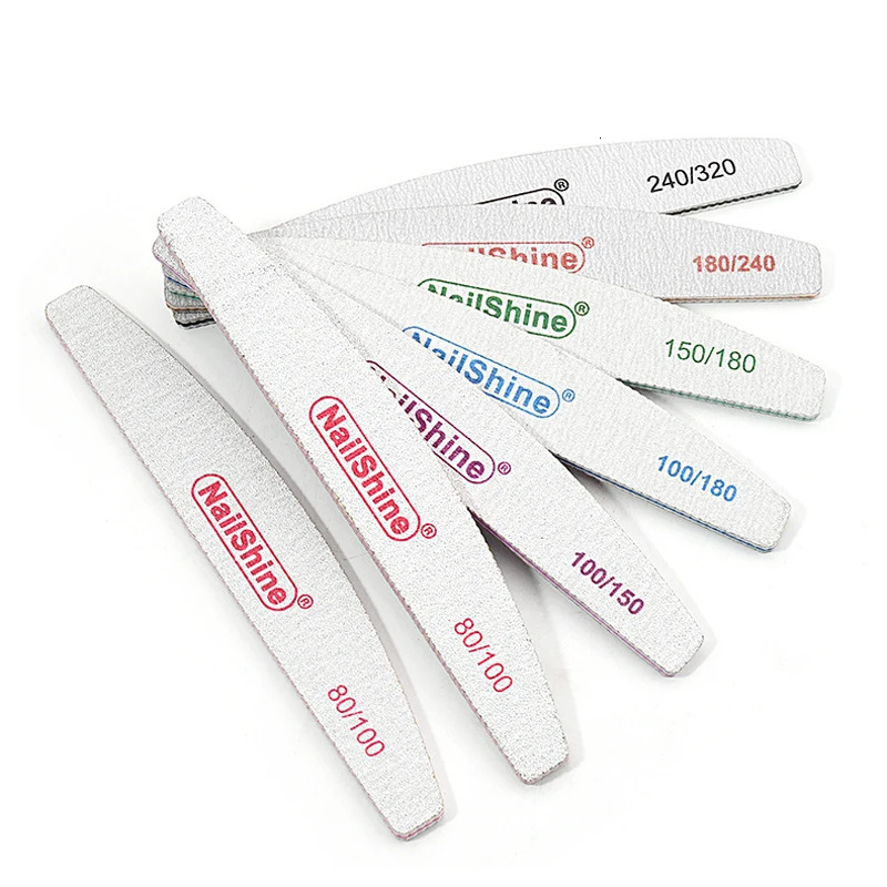 5/10pcs Colorful Different Nail Buffer Files 80/100/150/180/240/320 Grey Boat UV Gel Polish Manicure Nails Accessories Art Tools 250605