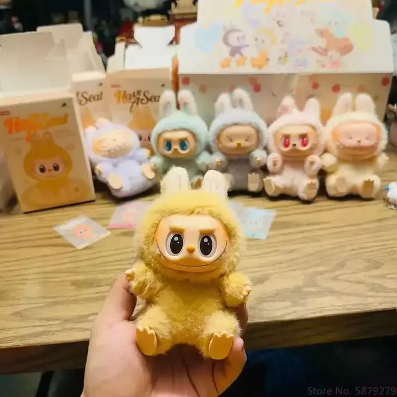 new labu Heartbeat Macaroon Sit Par Vinyl Face Surprise Blind Box Labu Macaroon 1st Generation 2nd Generation Plush Doll