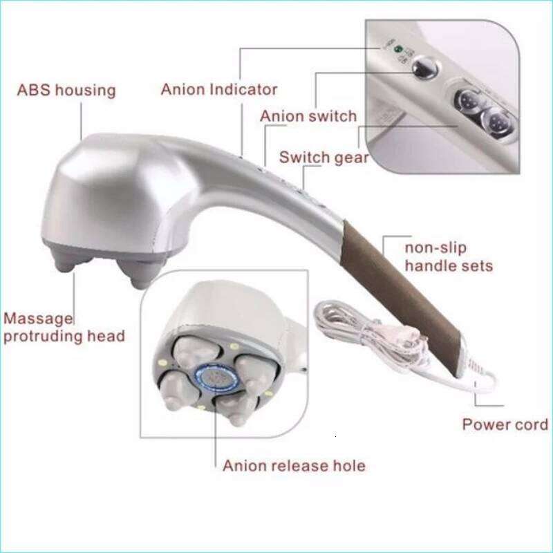 New Multifunction Anion Cervical 4 Heads Electric Body Massage Hammer Neck Shoulder Waist Leg Arm Massager