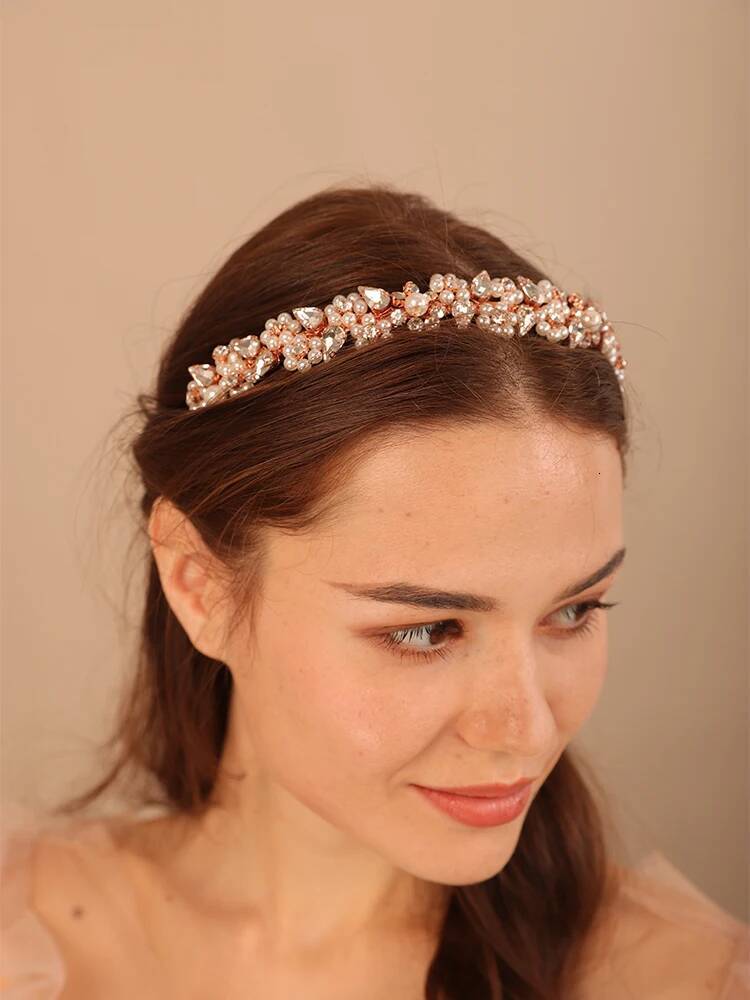 Trendy Preal Rhinestone Bridal Crown Dias Handmade Wedding Accessories Bridesmaid Hair Jewelry Tiaras Fashion Headdress