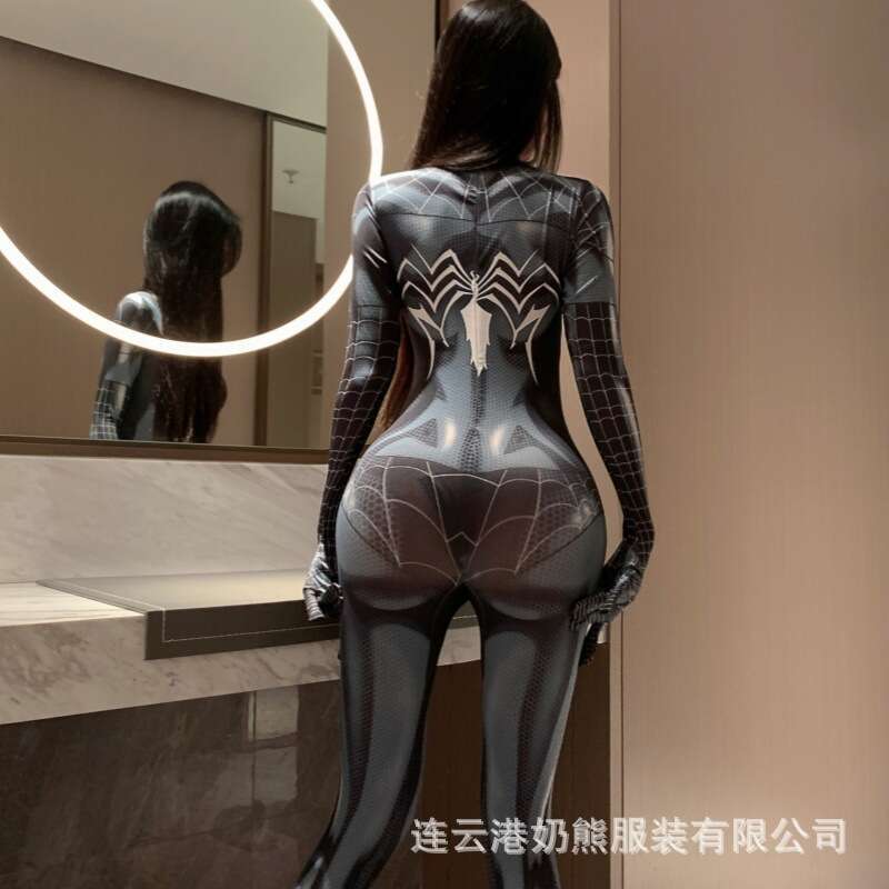 Sexy Lingerie Porn Suits Lingerie Role Play Uniform Temptation Spider Man Passion Set Sexy Zipper Flirting Open Crotch No Need To Take Off For Women S