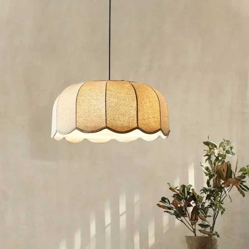 Nordic Fabric Art LED Pendant Lights for Living Dining Room Food Tables Study Bedroom Chandelier Home Decor Lusters Luminaires XJ2500613