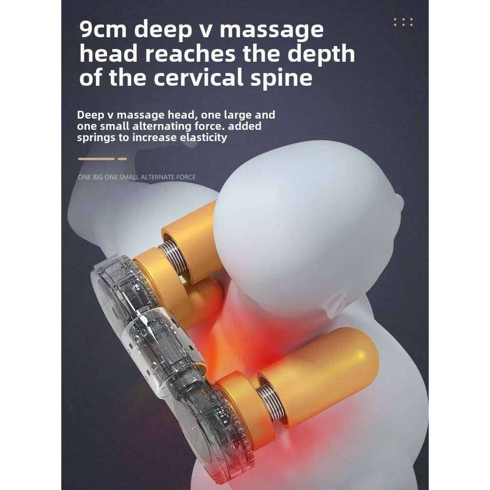 JAIYORL New Chair Type Strength Full Body Neck Shoulder Rolling Pad Waist Cervical Massager Remote Control