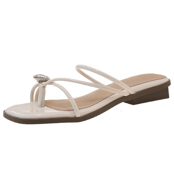 Ddmyoutdoor Flat French Style Small Fairy Shoes Fashion Outdoor New Summer Elegant Toe Clip Sandals Outdoor Shoes