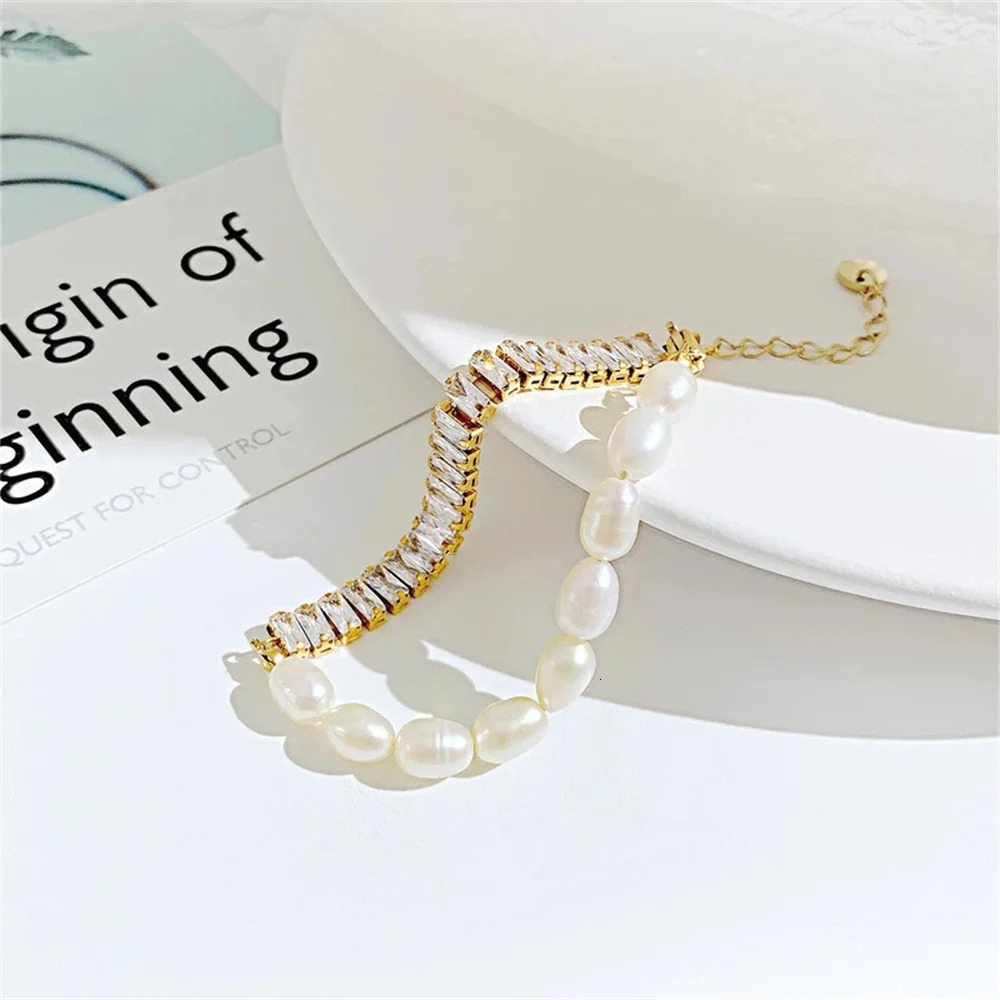 Stainless Steel Tennis Bracelets For Women Adjustable Cubic Zirconia Crystal Choker Bead Chain Pendant Necklace Fine Jewelry 250610