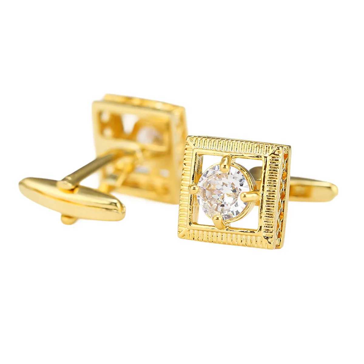 Zircon Cufflinks for Men French Shirts Accessories Business Banquets Wedding Cuff Links Mens Jewelry Gifts Sleeve Button XJ250614