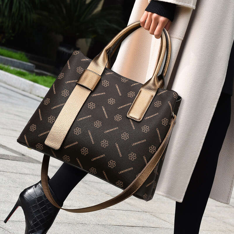 Handbag New Style High-End Vintage Floral Large Capacity Tote Single Shoulder Crossbody Bag For Women
