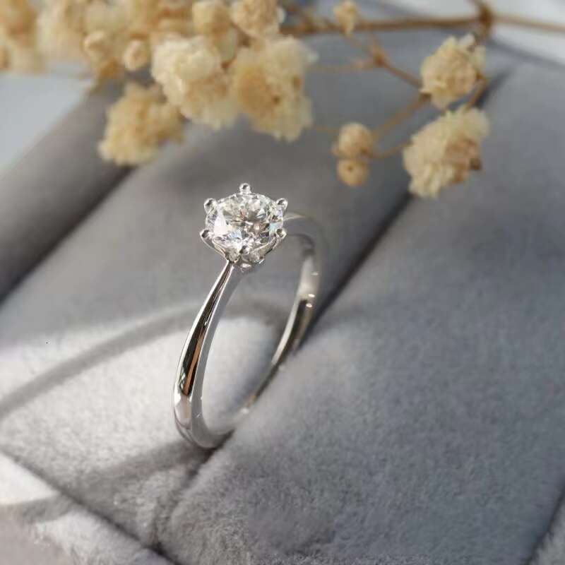 Telula Lab-Grown Diamond Solid Gold 14K E Color Lab Grown Diamond Engagement Ring 1CT VVS IGI Womens Synthetic Rings