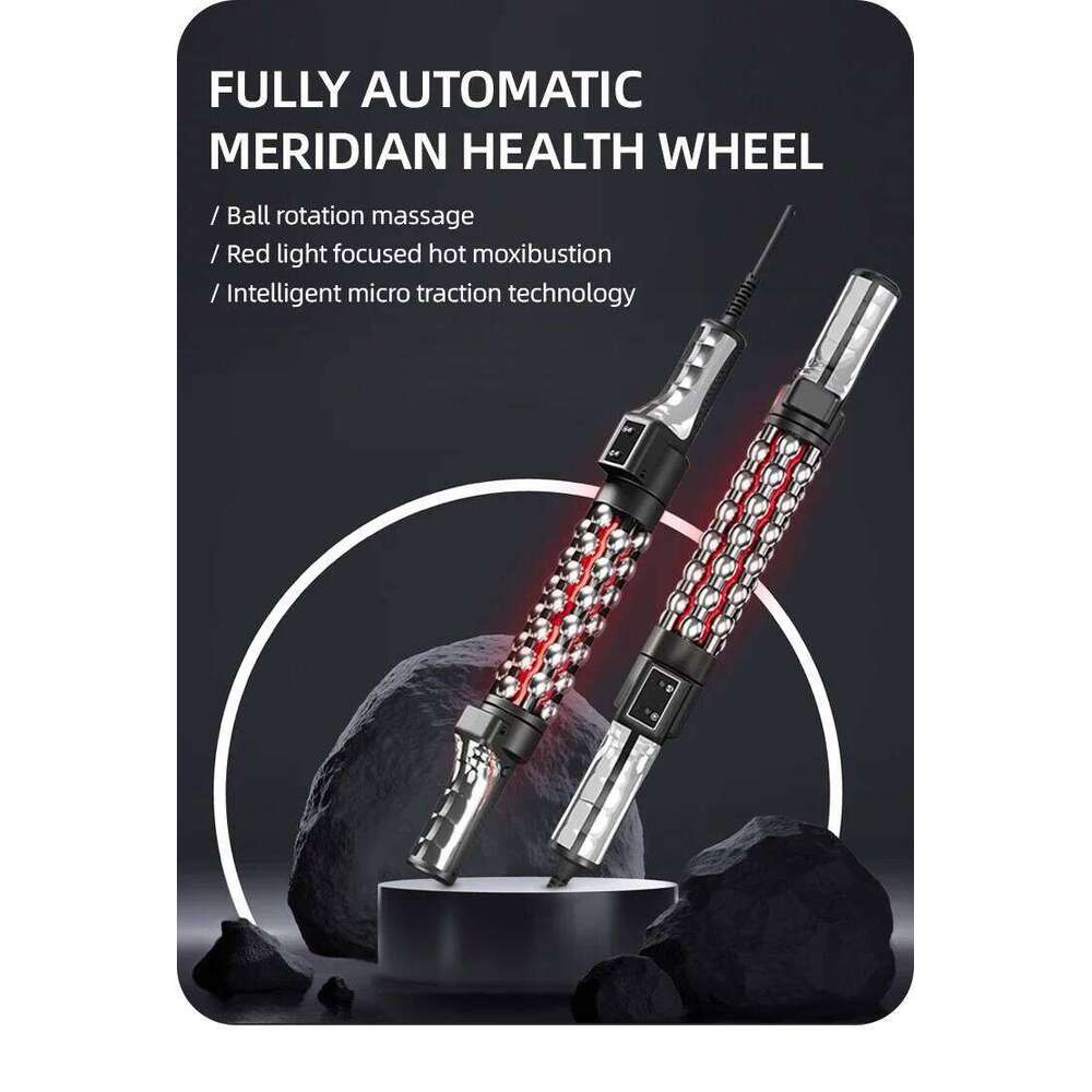 Red LED Relaxed Heated Massage Device Roll Massager 360 Rotating Inner Ball Roller For Whole Body Anti Cellulite