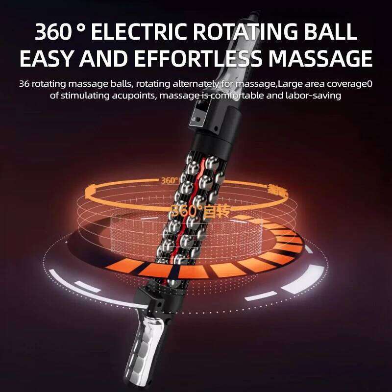 Red LED Relaxed Heated Massage Device Roll Massager 360 Rotating Inner Ball Roller For Whole Body Anti Cellulite