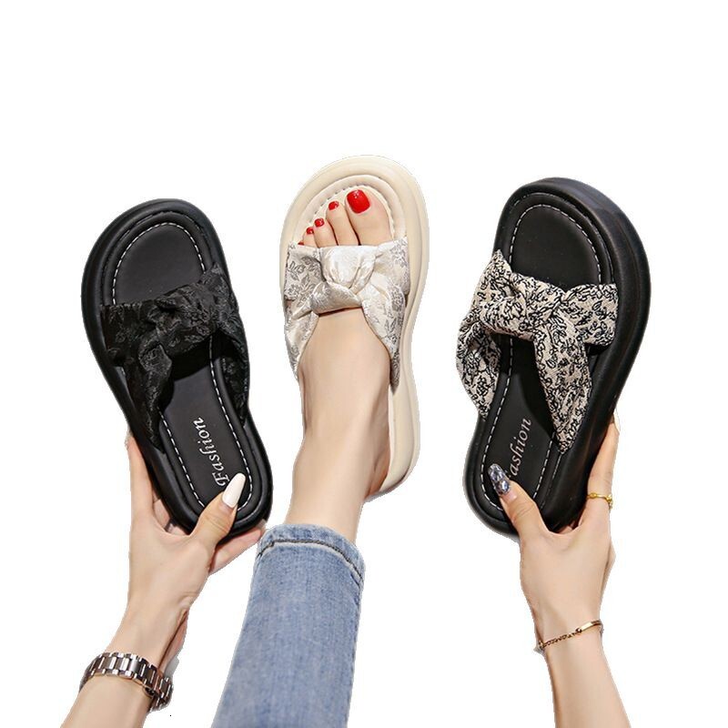 Ddmyoutdoor Ddmyoutdoor Women S Sandals New Summer Outdoor Fairy Style Thick Sole Beach Fashion One Word Slippers Shoes Outdoor Shoes