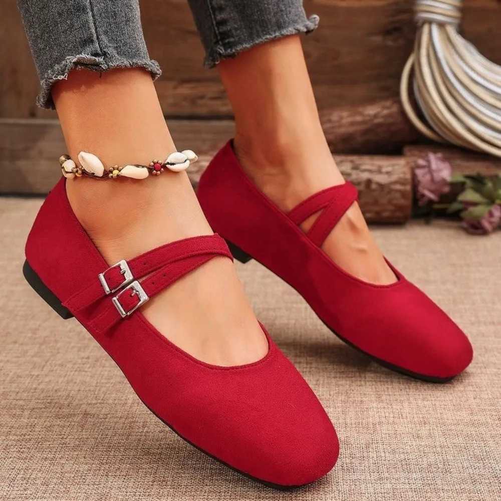 Ballet Flats Women Loafers Barefoot Floors Trend Comfortable Shoes Stylish Red Leisure Leopard Print Color Offer Plus Size 43 XJ250614