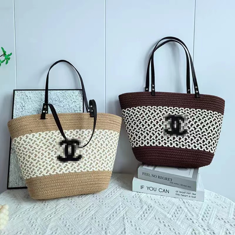 Tote Bag Luxury beach bag Straw bag Shopping Bag Designer Bag High quality Fashion Woven for Summer Black apricot Outdoor Travel Large Capacity Handbag Best Gift00