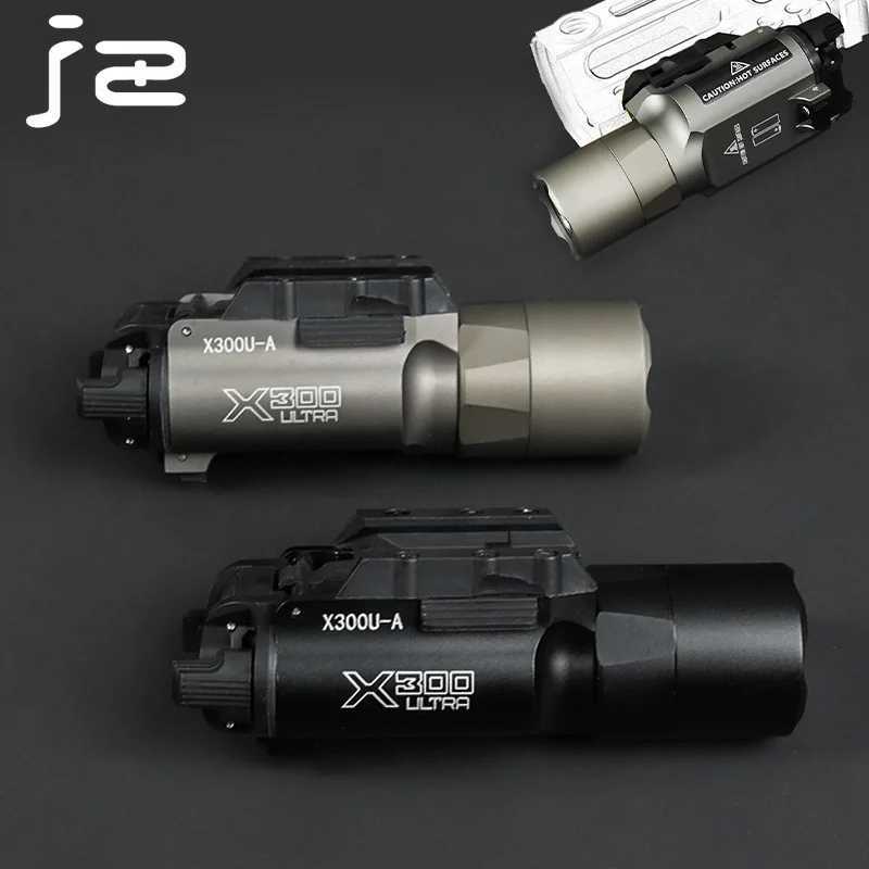 Tactical X300 X300U LED Weapons Flashlight Suitable Outdoor Hunting Use Aluminum Alloy Scout Light Scout Light Fit 20MM RailXJ250613