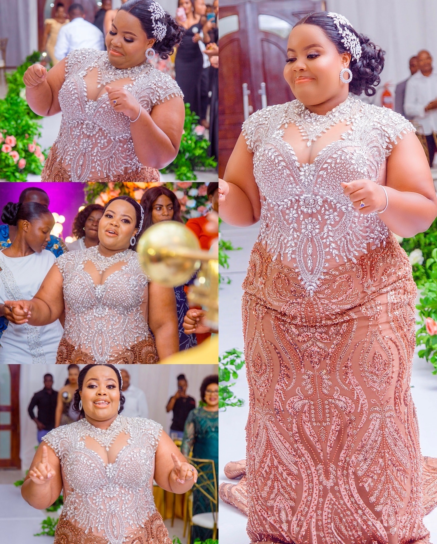 Brown Mermaid Prom Dresses 2025 Lace Crystals Illusion Full Sleeves Evening Formal Party Second Birthday Engagement Gowns Plus Size Dress For Special 