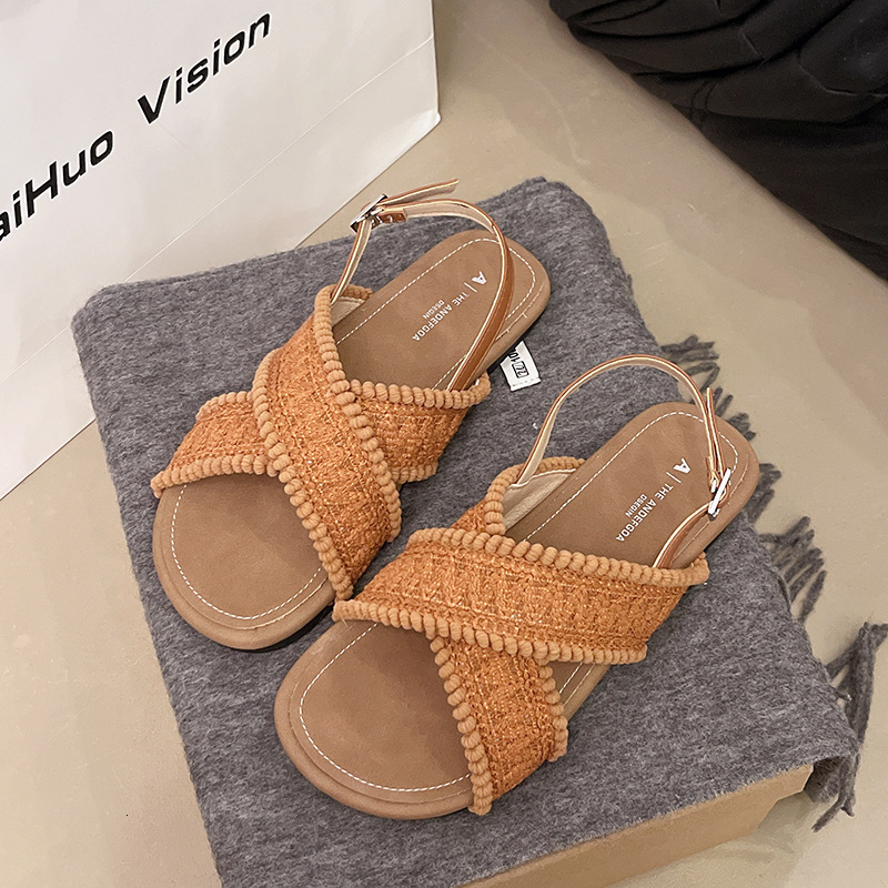 Ddmyoutdoor Spring And Autumn New Fashion French Style Women S Summer Flat Ladies Shoes Beach Sandals Outdoor Shoes