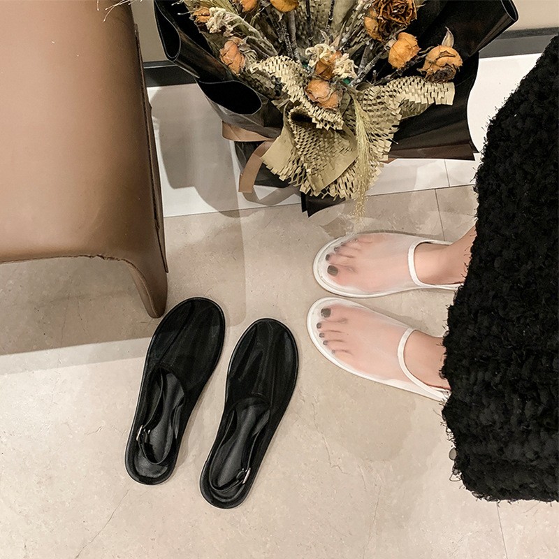 Ddmyoutdoor New Summer Mesh Shoes Women High End Round Toe Breathable Closed Half Slippers With One Strap Flat Sandals For Outdoor Shoes