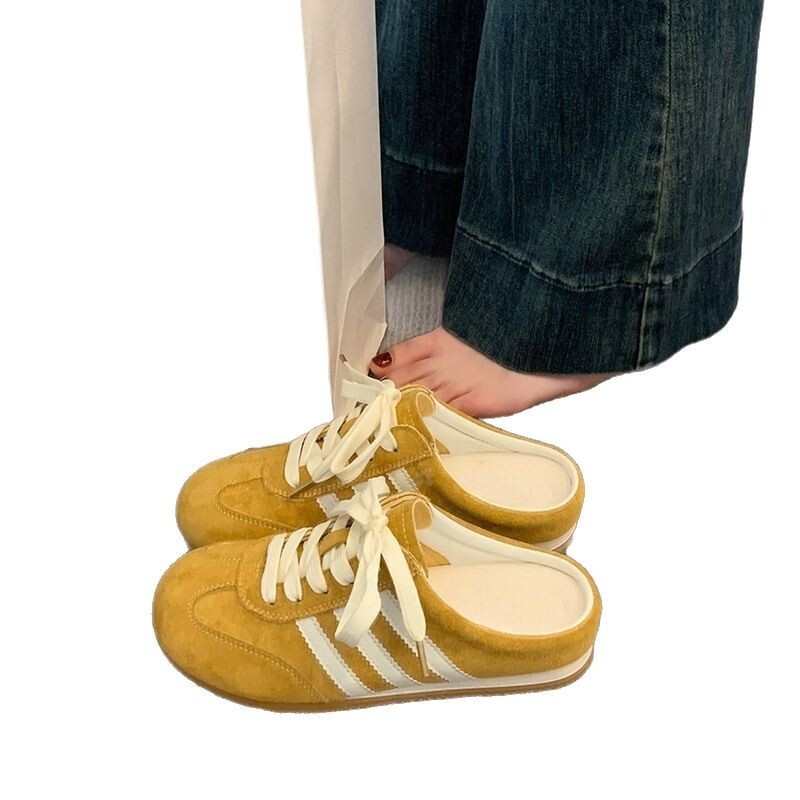 Ddmysports Women S Open Toe Half Slippers For Summer New Super Popular Red Backless German Training Shoes Lazy Slip On Sandals Outdoor Shoes