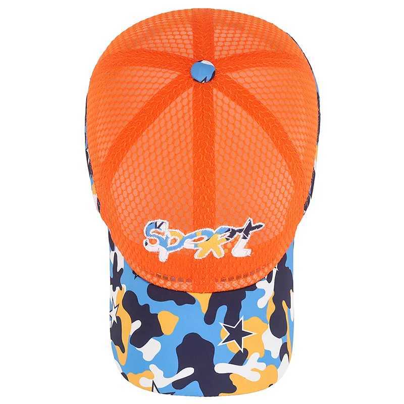 New Cool Mesh Children Kids Camouflage Baseball Cap Summer Breathable Snapback Hat Outdoor Sport Sun Cap Hat For Boy Girl W250614